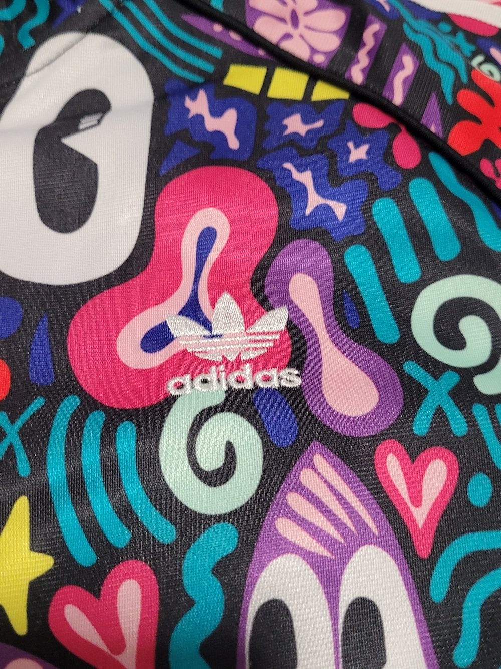 Adidas Hattie Stewart Eyes Multicolor Graphic Track Jacket - Picture 3 of 11